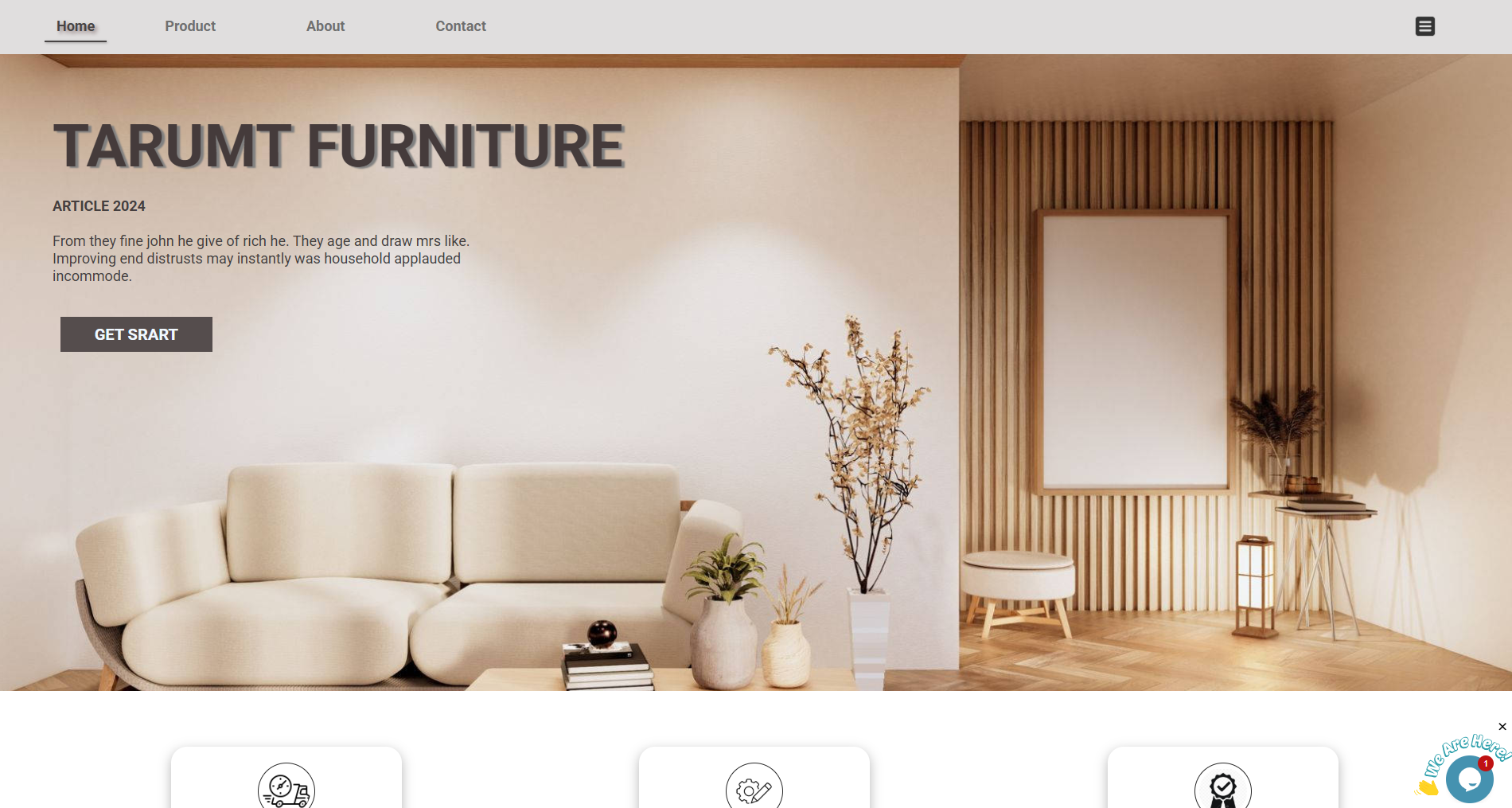 Furniture E-Commerce System interface